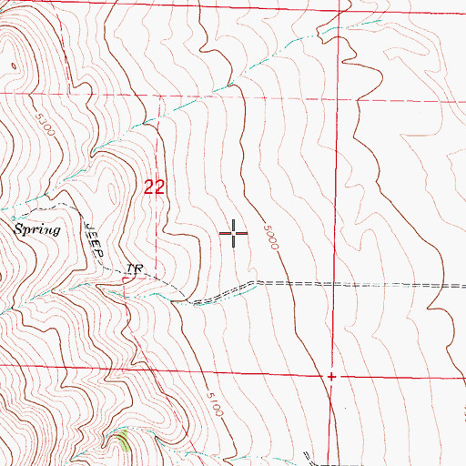 Topographic Map of Curlew National Grassland, ID