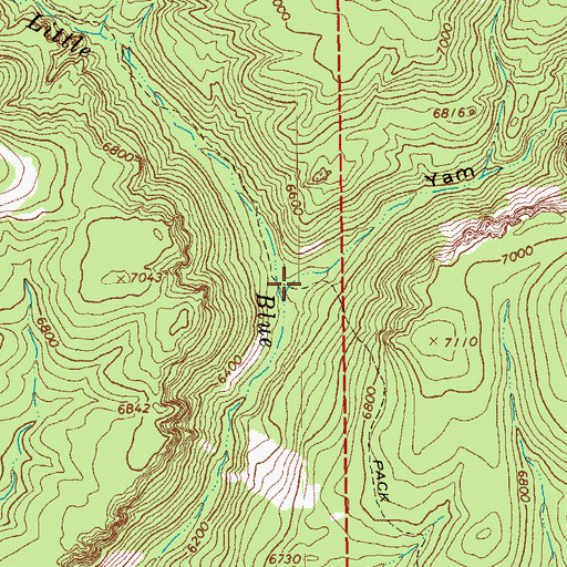 Topographic Map of Little Blue Creek Forty-one Trail, AZ