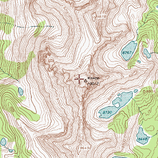 Topographic Map of Mount Loening, ID