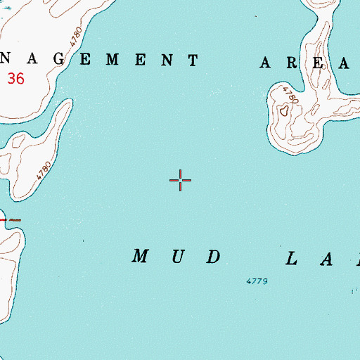 Topographic Map of Mud Lake, ID