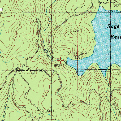 Topographic Map of Sage Hen Dam, ID