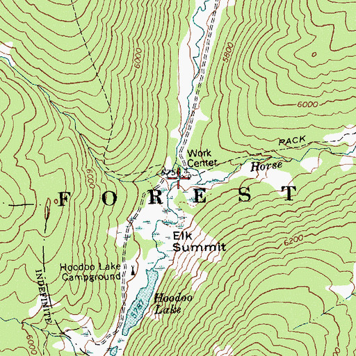 Topographic Map of Elk Summit Work Center, ID