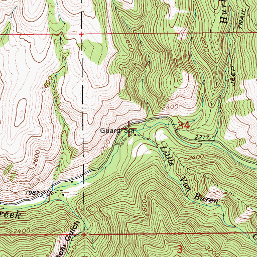 Topographic Map of Slate Creek Work Center, ID