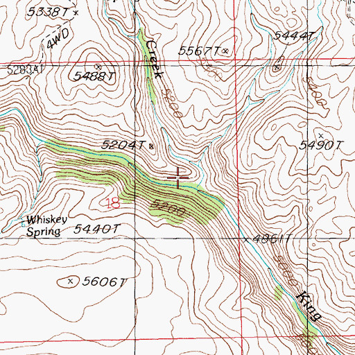 Topographic Map of Deer Heaven Creek, ID