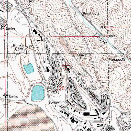 Topographic Map of Longfellow Elementary School, AZ