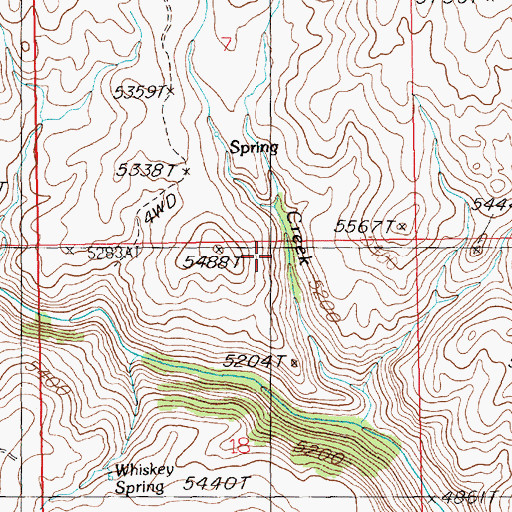 Topographic Map of Thoroughbred Spring, ID