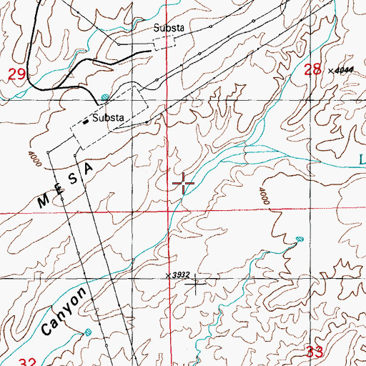 Topographic Map of Lop Ear Creek, AZ