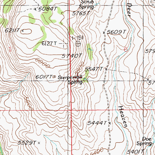 Topographic Map of Sterpernell Spring, ID