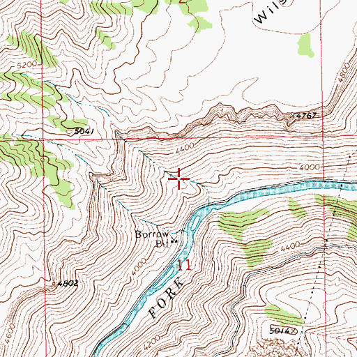 Topographic Map of Elmore County, ID