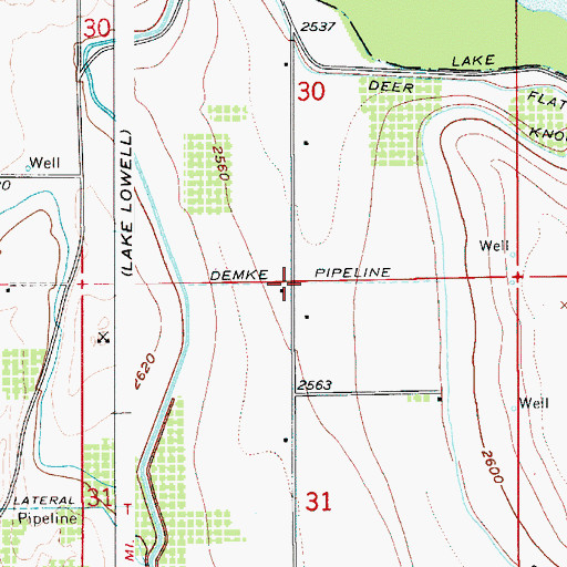 Topographic Map of Demke Pipeline, ID