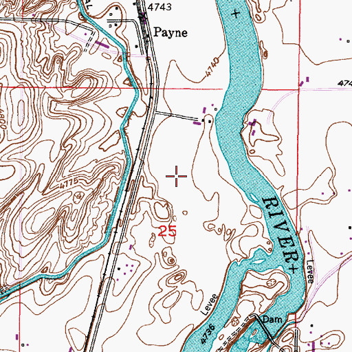 Topographic Map of Idaho Falls Municipal Power Plant, ID