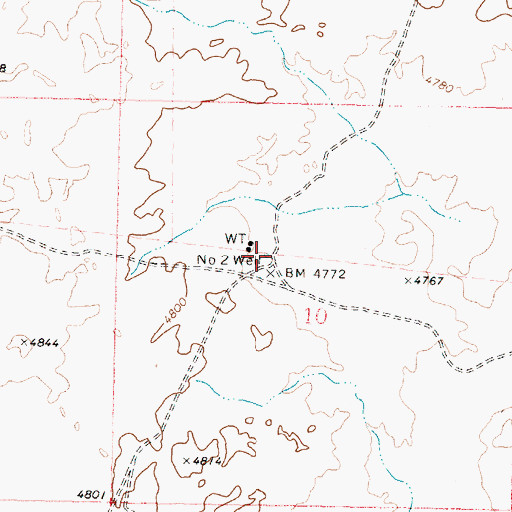 Topographic Map of Number 2 Well, ID