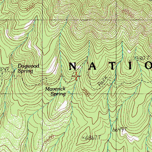 Topographic Map of Maverick Spring, AZ