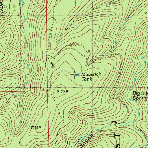 Topographic Map of Maverick Tank, AZ