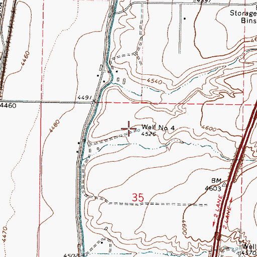 Topographic Map of Well Number 4, ID