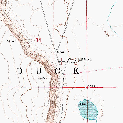 Topographic Map of Windmill Number 1, ID