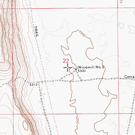 Topographic Map of Windmill Number 2, ID