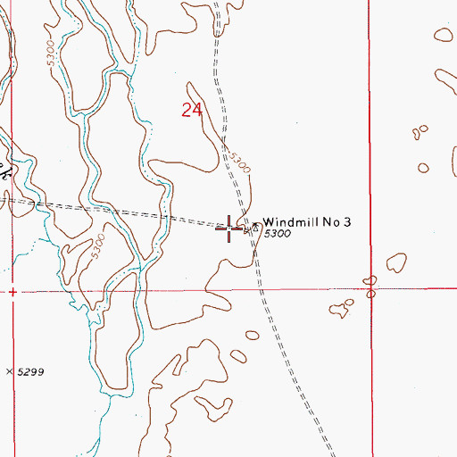 Topographic Map of Windmill Number 3, ID