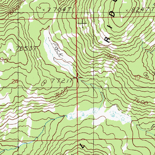 Topographic Map of Tyndall Ridge Drive, ID