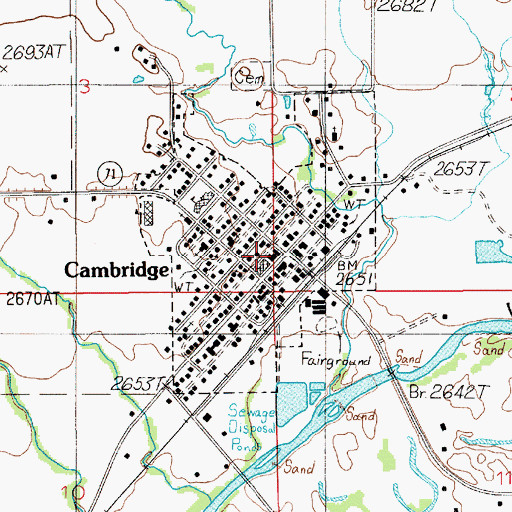 Topographic Map of Cambridge, ID