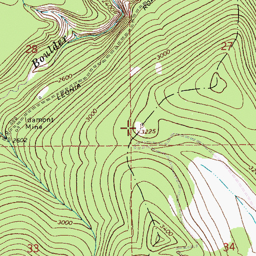 Topographic Map of Boulder City (historical), ID
