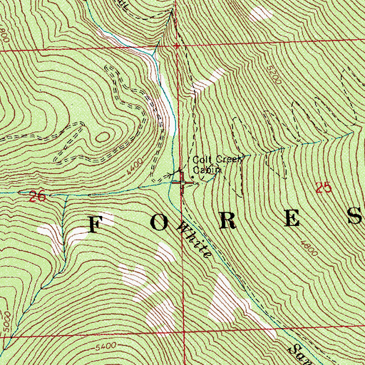Topographic Map of Colt Creek Cabin, ID