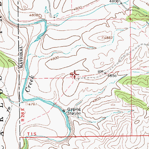 Topographic Map of Moore Ranch, AZ