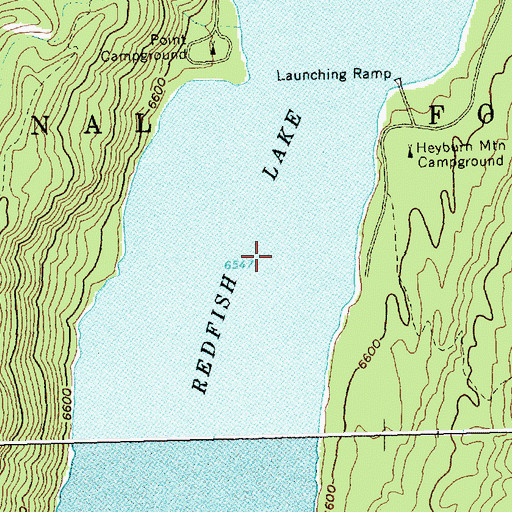 Topographic Map of Heyburn Mountain Campground, ID