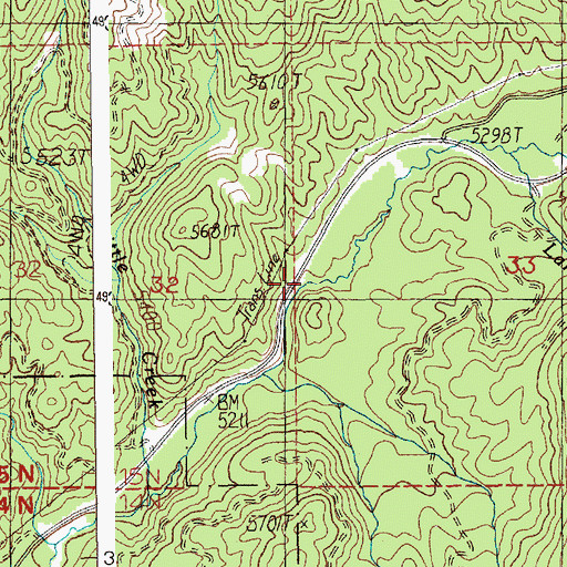 Topographic Map of Larch Creek, ID