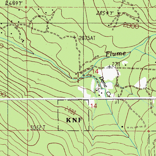 Topographic Map of Done Creek, ID