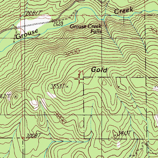 Topographic Map of Gold Ridge, ID