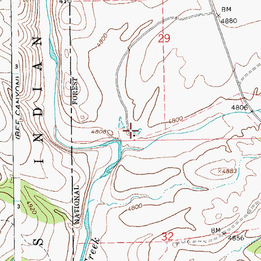 Topographic Map of Moore Tank, AZ