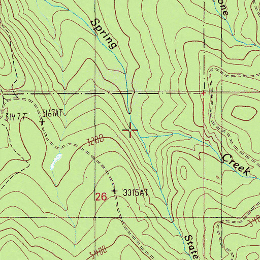 Topographic Map of State Creek, ID