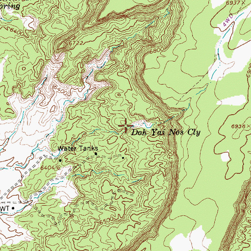 Topographic Map of Doh Yai Nos Cly, AZ