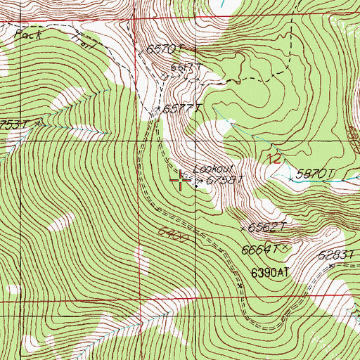 Topographic Map of Simmons Lookout, ID