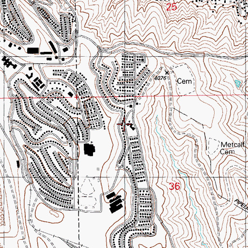 Topographic Map of Murdock Elementary School, AZ