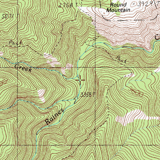 Topographic Map of Firstwater Creek, ID