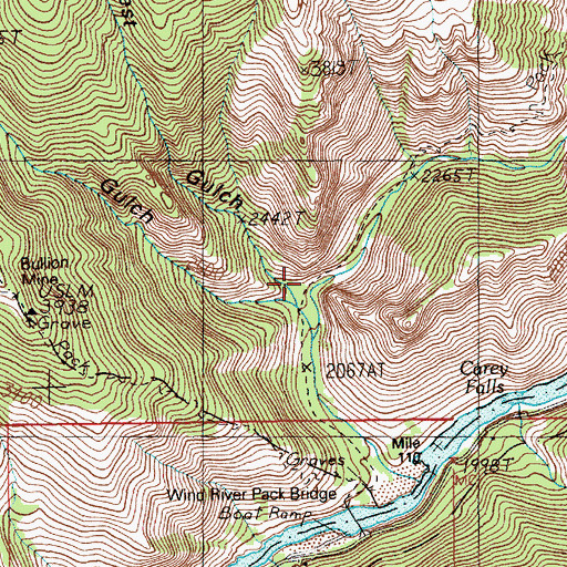Topographic Map of Forest Gulch, ID