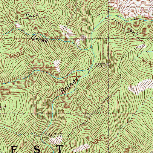 Topographic Map of Secondwater Creek, ID