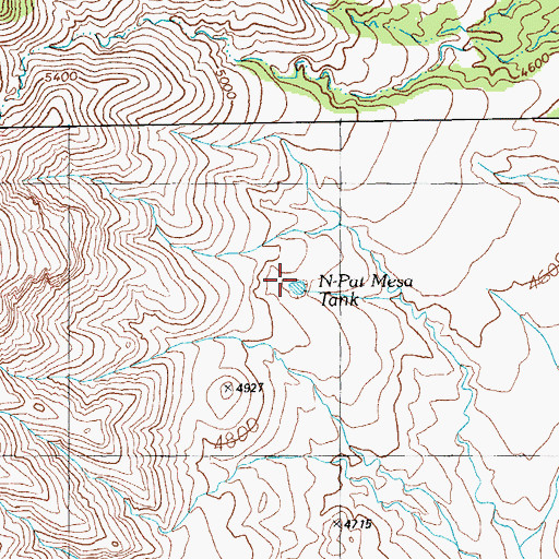 Topographic Map of North Pat Mesa Tank, AZ