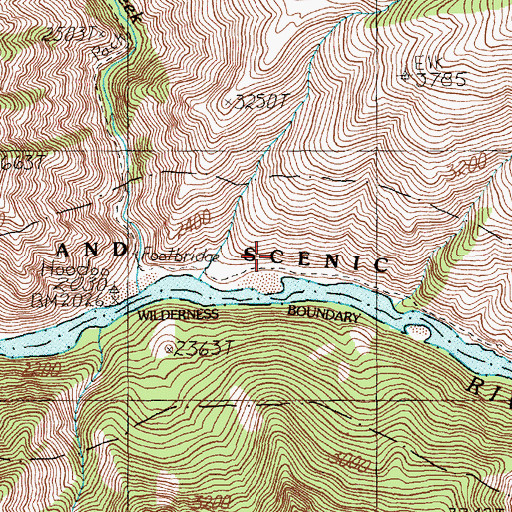 Topographic Map of Sheep Creek Bar, ID