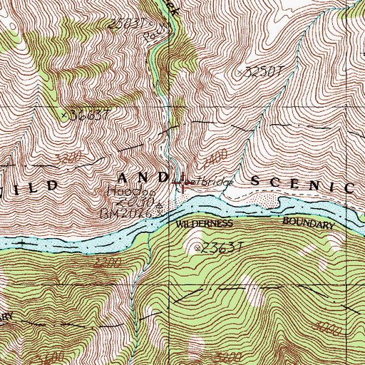 Topographic Map of Sheep Creek Rapids, ID