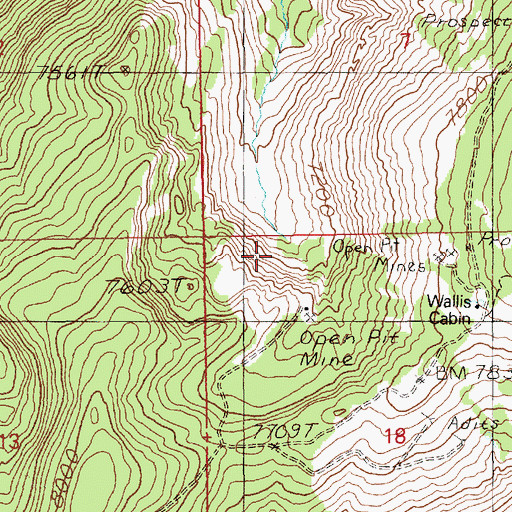 Topographic Map of Smithy Creek, ID