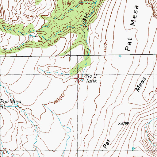 Topographic Map of Number Two Tank, AZ