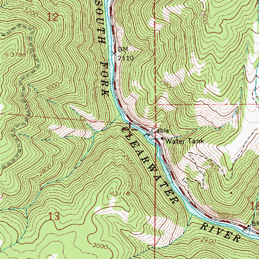 Topographic Map of McAllister Recreation Site, ID