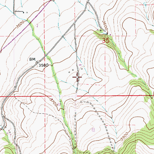 Topographic Map of Magger, ID