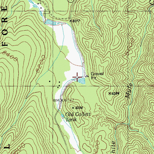 Topographic Map of Old Collett Tank, AZ