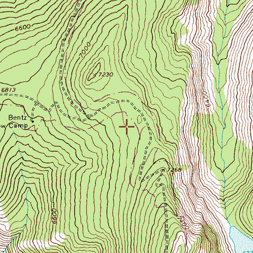 Topographic Map of Windy Camnp Recreation Site, ID