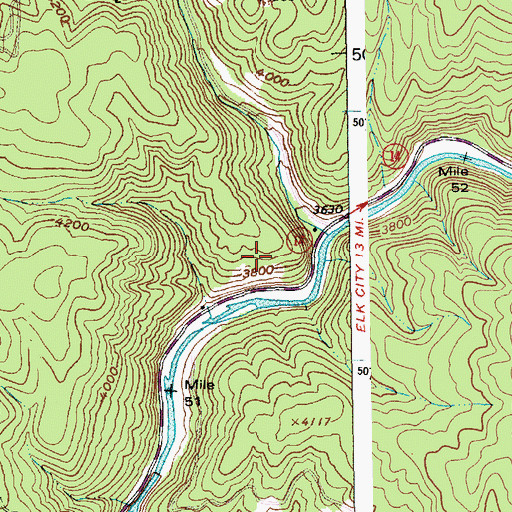 Topographic Map of Laggett Creek Recreation Site, ID