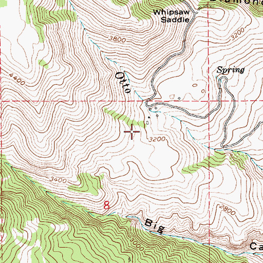 Topographic Map of Cook, ID